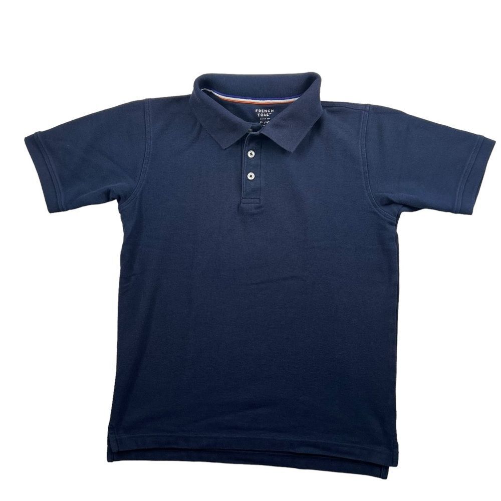 French Toast School Uniform Navy Blue Polo Shirt Size XL 14/16 4 pairs of shirts